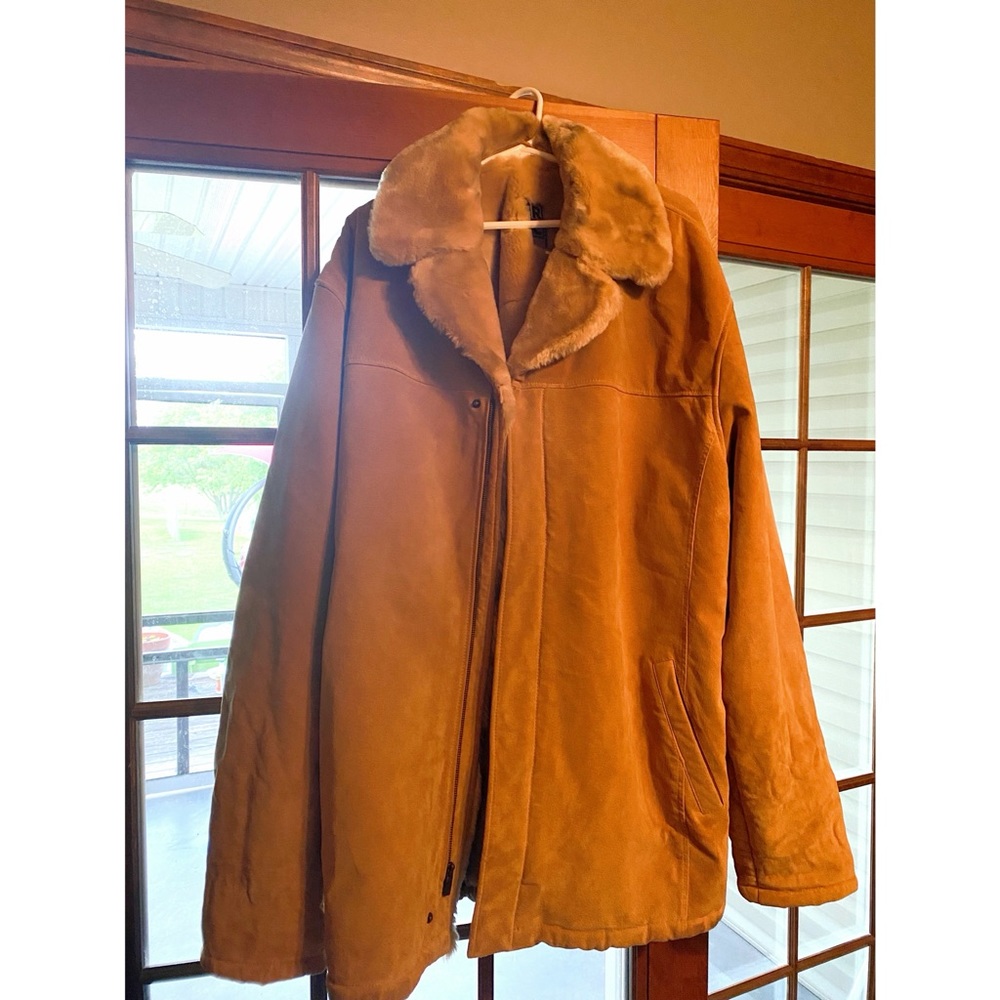 RC Comstock Genuine leather and faux fur coat
